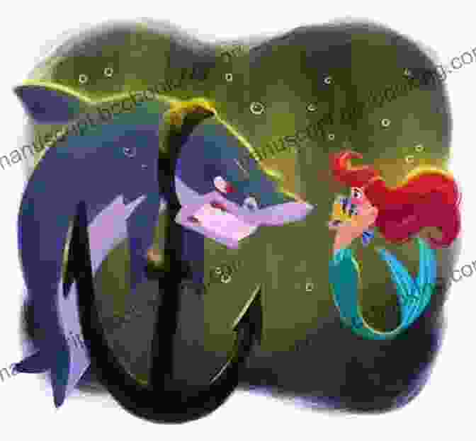 A Mermaid And A Shark Sharing A Bubble There Was An Old Mermaid Who Swallowed A Shark (There Was An Old Lady)