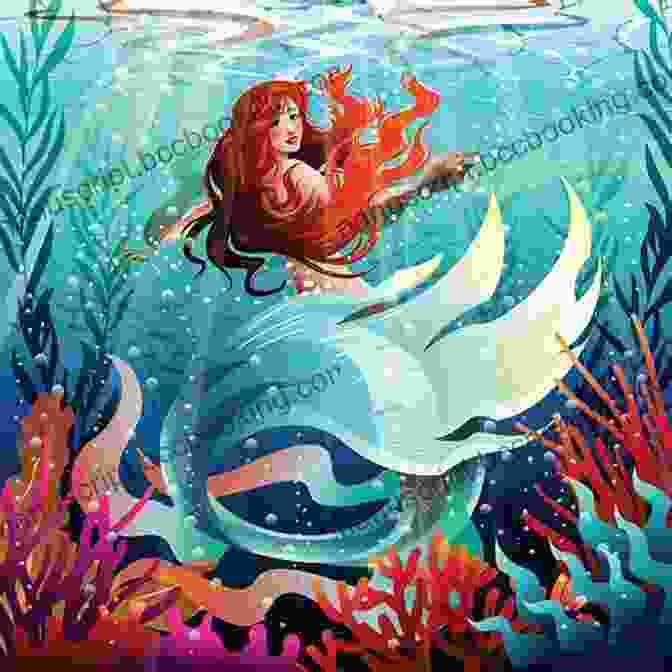 A Vibrant Illustration Of A Mermaid Swallowing A Shark There Was An Old Mermaid Who Swallowed A Shark (There Was An Old Lady)