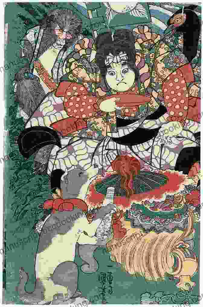 A Vibrant Illustration Of Momotaro Riding A Peach With His Animal Companions Battling Fierce Ogres Japanese Children S Favorite Stories Two (Favorite Children S Stories 2)