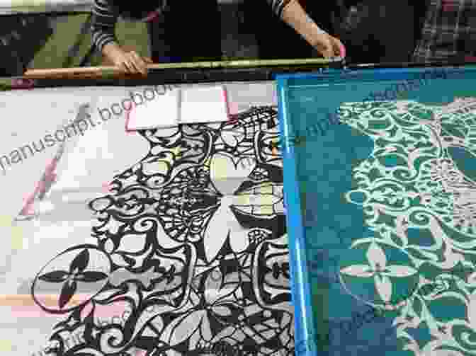 A Woman Using A Screen Printing Frame To Print A Pattern Onto Fabric Screen Printing At Home: Print Your Own Fabric To Make Simple Sewn Projects