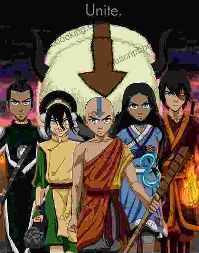 Aang, Katara, Sokka, And Toph Standing Together, Representing The Four Elements Avatar The Last Airbender: The Rise Of Kyoshi (Chronicles Of The Avatar 1)
