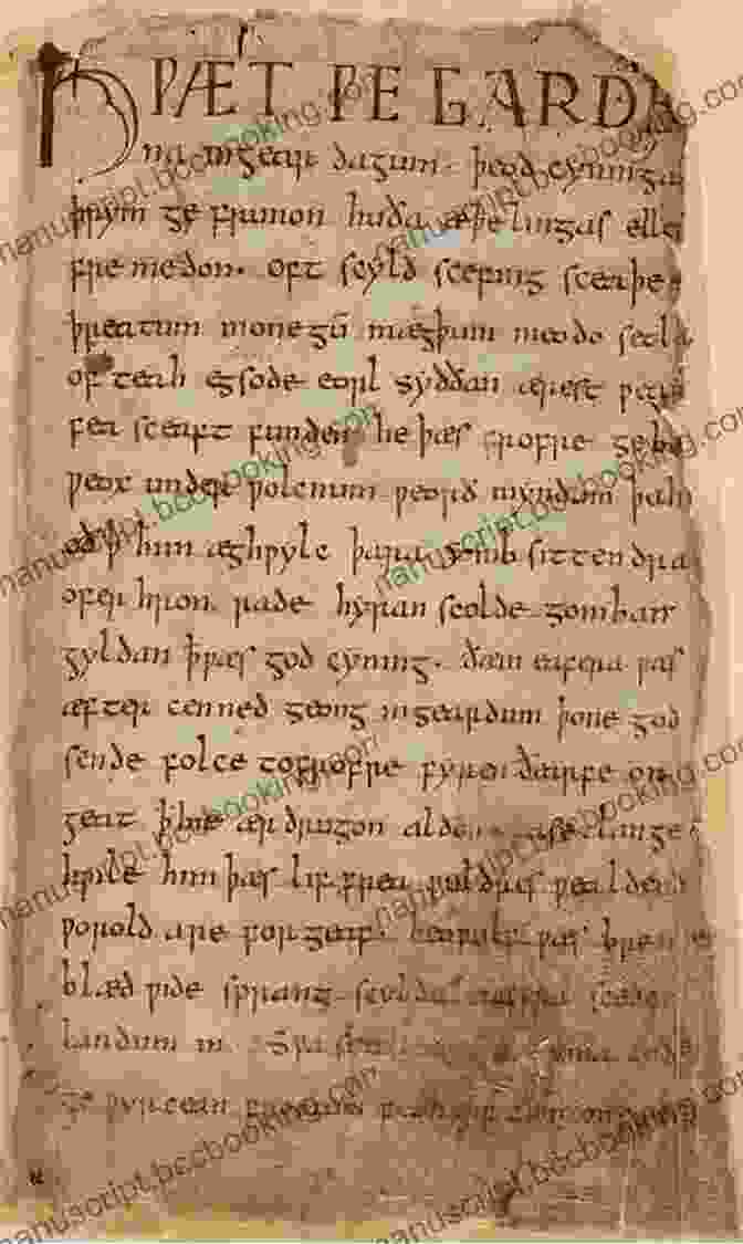 An Ancient Anglo Saxon Manuscript With The Text Of Beowulf Beowulf: The True Legend Joseph Simons