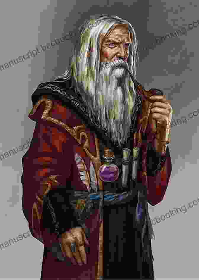 An Illustration Of Merlin, A Bearded Wizard With A Mysterious Expression, Surrounded By Swirling Magic The Once And Future Camelot