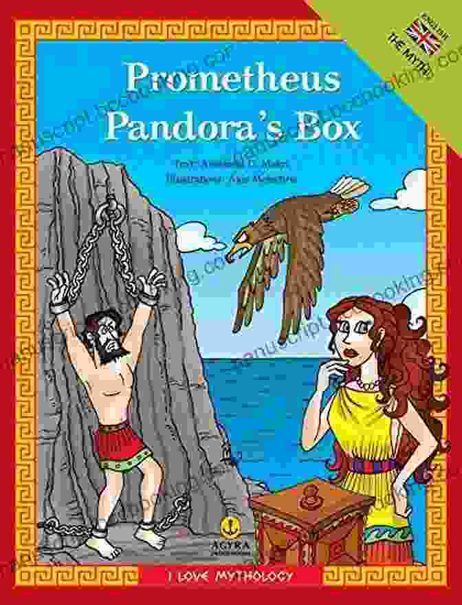 Book Cover Of Prometheus' Pandora Box, Depicting Pandora Opening The Forbidden Box Prometheus Pandora S Box (I Love Mythology)