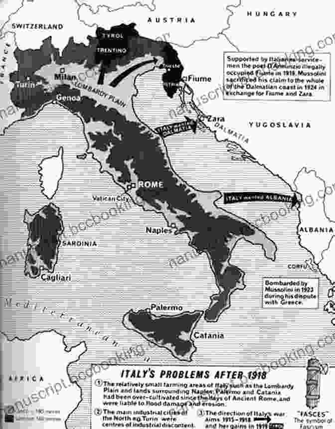 Map Of Italy During Mussolini's Reign, Highlighting Expansionist Aims Battle Of The Alps 1940: Italian Invasion Of France (Mussolini S War)