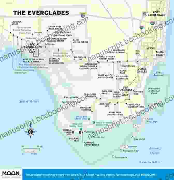 Map Of Miami And The Everglades Moon Florida Keys: With Miami The Everglades (Travel Guide)