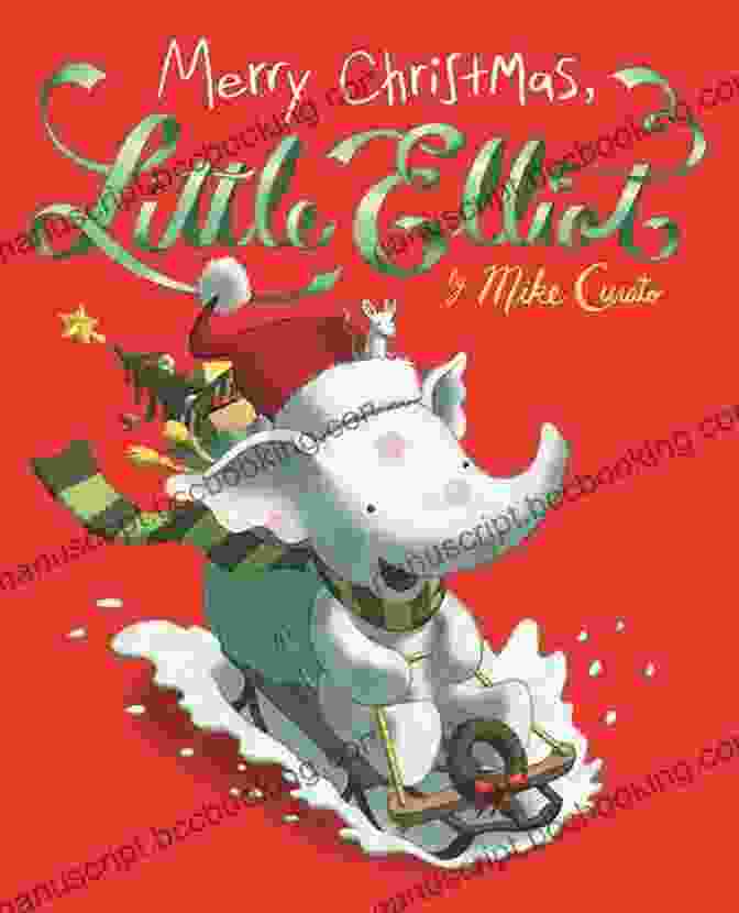 Merry Christmas, Little Elliot Book Cover With A Reindeer In The Foreground And A Snowy Forest In The Background Merry Christmas Little Elliot Mike Curato