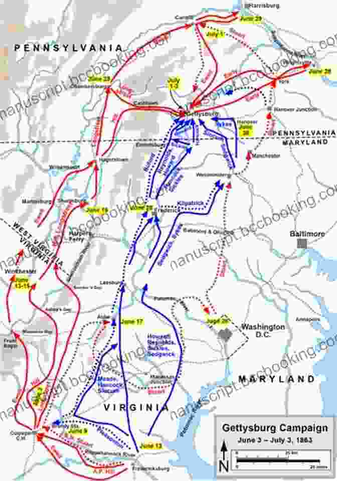 Union Troops Advancing On Confederate Positions At The Battle Of Gettysburg Civil War: The Battle For America (Legendary Battles Of History 12)